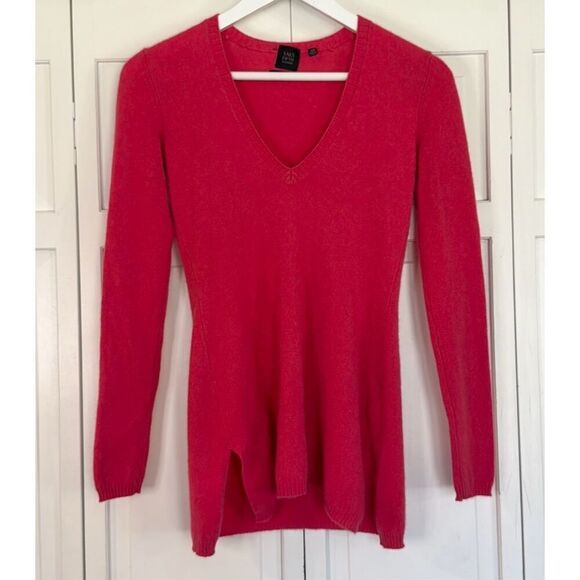 Saks 5th Avenue 100% cashmere pink neck sweater xs - Picture 10 of 11